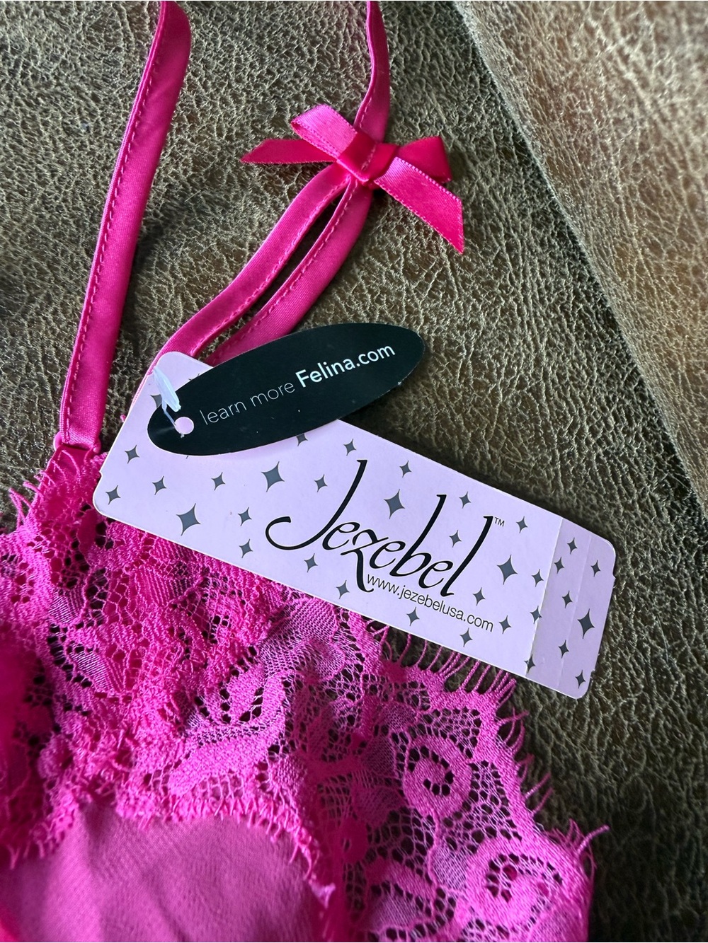 Jezebel Bright Fuchsia Lace Slip